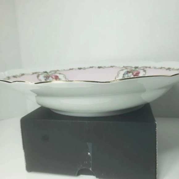 Vintage Schirnding Bavaria Porcelain Peint A La Main T.Limoges Pink Floral Dish. - Picture 2 of 9